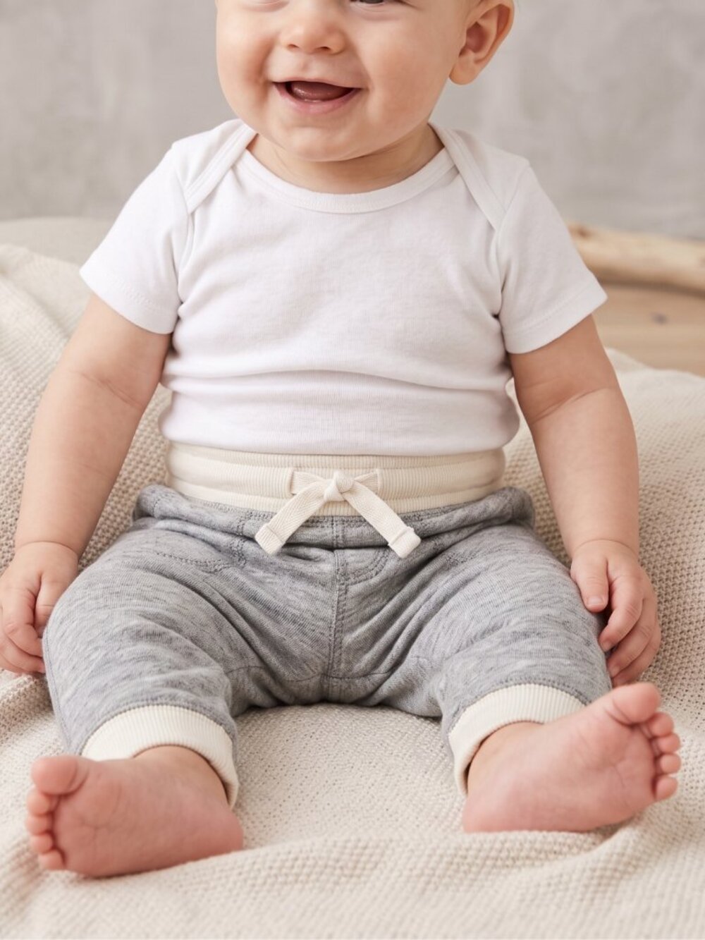 NWT | Carter's Gray Heathered Baby Sweatpants | Functional Drawcord | 6M